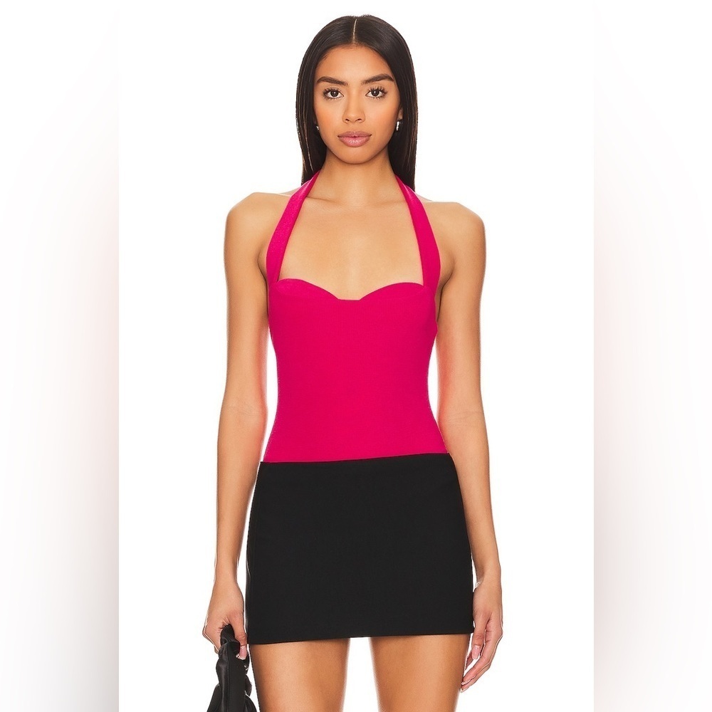 NWT - Lovers and Friends Dominique Bodysuit in Dark Pink - Size M - Picture 2 of 8